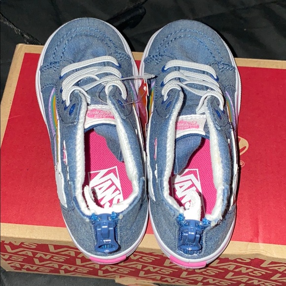 Vans Sk8-Hi Zip Rainbow Shoes Toddler Girls US 10 - Picture 5 of 8